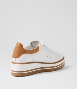 SIOBHAN WHITE DK TAN LEATHER