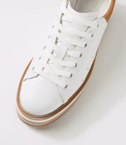 SIOBHAN WHITE DK TAN LEATHER
