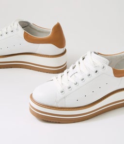SIOBHAN WHITE DK TAN LEATHER