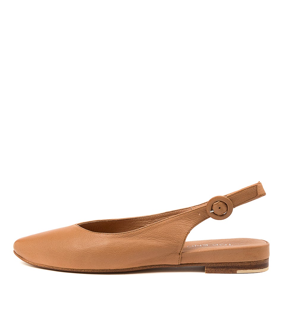 Fairy Dark Tan Leather Flat Shoes Fairy Dark Tan Leather Flat Shoes