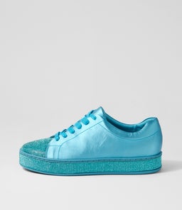 PURITY TO BLUE SATIN METALLIC PALE BLUE LEATHER JEWELS