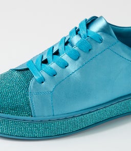 PURITY TO BLUE SATIN METALLIC PALE BLUE LEATHER JEWELS
