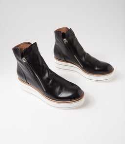 NENE TO BLACK WHITE SOLE LEATHER