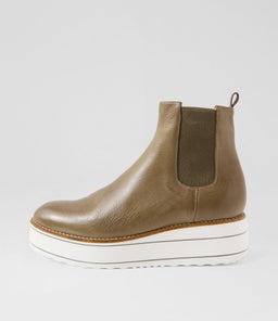 NISA TO KHAKI WHITE SOLE LEATHER
