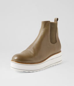 NISA TO KHAKI WHITE SOLE LEATHER
