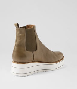 NISA TO KHAKI WHITE SOLE LEATHER