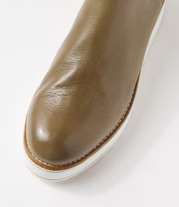 NISA TO KHAKI WHITE SOLE LEATHER