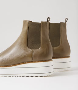 NISA TO KHAKI WHITE SOLE LEATHER
