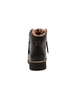 OPAL TO BLACK LEOPARD LEATHER FUR