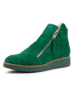 OPAL TO DK EMERALD BEIGE SUEDE FUR