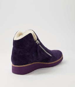 OPAL TO AUBERGINE BEIGE SUEDE FUR