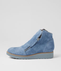 OPAL TO DENIM DENIM SPOT SUEDE FUR