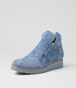 OPAL TO DENIM DENIM SPOT SUEDE FUR