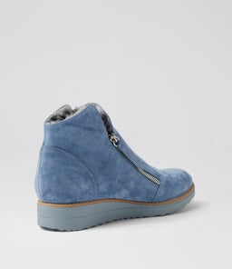 OPAL TO DENIM DENIM SPOT SUEDE FUR