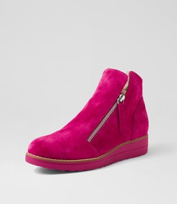 OPAL TO DK FUCHSIA BEIGE SUEDE FUR