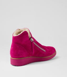 OPAL TO DK FUCHSIA BEIGE SUEDE FUR
