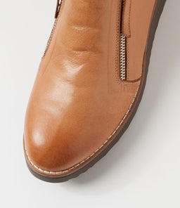 OPAL TO DK TAN BEIGE CHOC SOLE LEATHER FUR