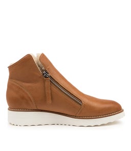 OPAL TO DK TAN BEIGE LEATHER FUR