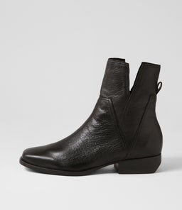 GAINES TO BLACK BLACK HEEL LEATHER