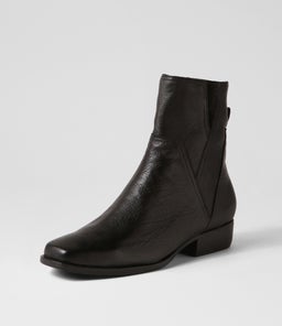 GAINES TO BLACK BLACK HEEL LEATHER