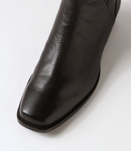 GAINES TO BLACK BLACK HEEL LEATHER