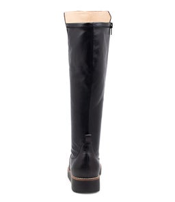 OLETTA TO BLACK BLACK SOLE LEATHER STRETCH SMOOTH