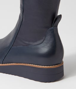 OLETTA TO NAVY NAVY SOLE LEATHER STRETCH SMOOTH