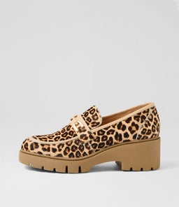 XAXI TO BLONDE LEOPARD LATTE PONY LEATHER