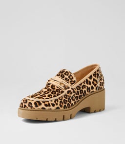 XAXI TO BLONDE LEOPARD LATTE PONY LEATHER