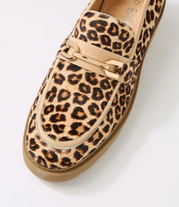 XAXI TO BLONDE LEOPARD LATTE PONY LEATHER