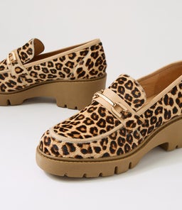 XAXI TO BLONDE LEOPARD LATTE PONY LEATHER