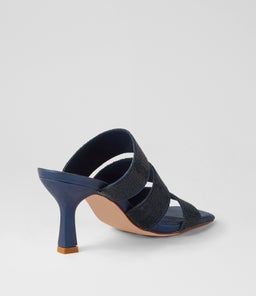 LOMME TO NAVY SHIMMER NAVY LEATHER JEWELS