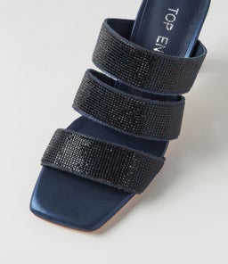 LOMME TO NAVY SHIMMER NAVY LEATHER JEWELS