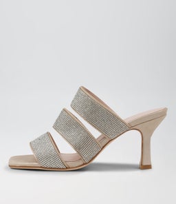 LOMME TO NUDE SHIMMER SILVER LEATHER JEWELS