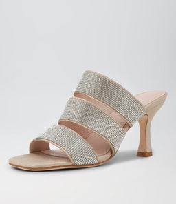 LOMME TO NUDE SHIMMER SILVER LEATHER JEWELS