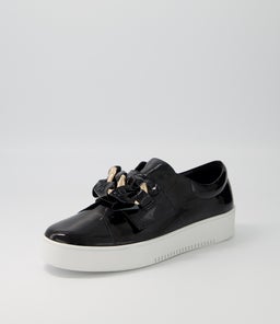 LAYYAH TO BLACK WHITE SOLE PATENT LEATHER