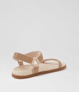 RAVENNA TO ALMOND PALE GOLD SUEDE JEWELS