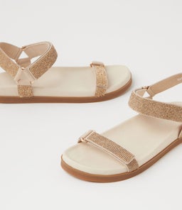 RAVENNA TO ALMOND PALE GOLD SUEDE JEWELS