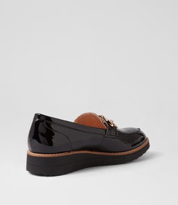 OZAMA TO BLACK BLACK SOLE PATENT LEATHER