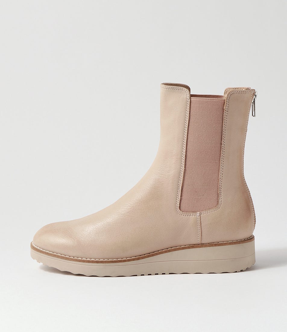 Oremi CafÃ© Nude Leather Chelsea Boots | Shop Online at Williams