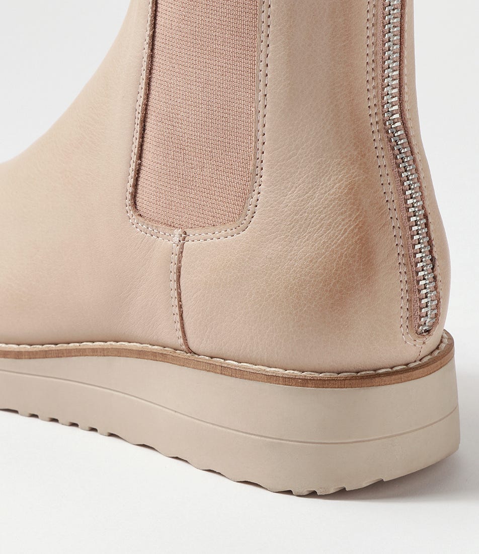 Oremi CafÃ© Nude Leather Chelsea Boots | Shop Online at Williams
