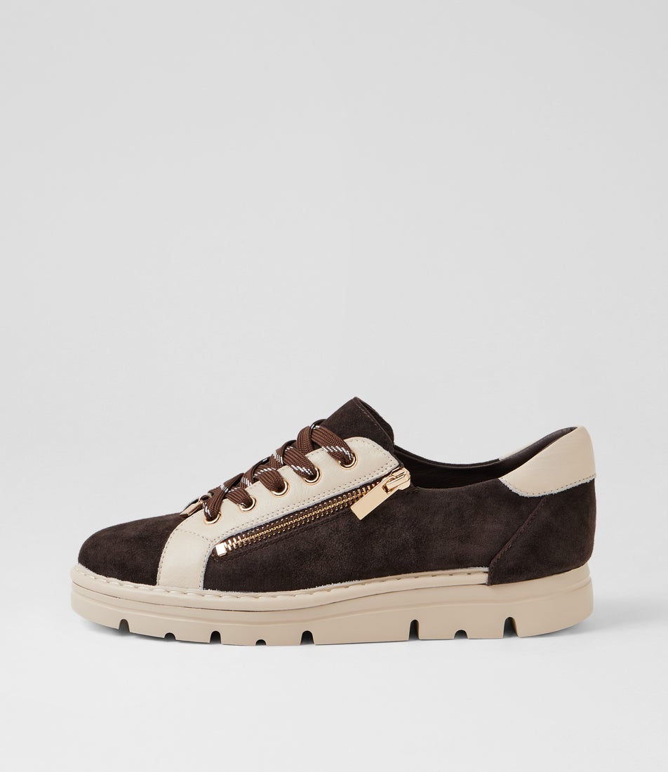Elos Choc Milk Suede Leather Sneakers