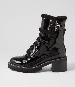 JENIFA TO BLACK BLACK PATENT FUR