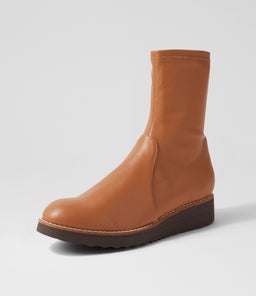 OLISSAR TO TAN CHOC SOLE STRETCH SMOOTH