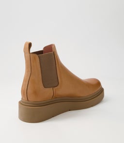 ZOOPY TO DK TAN LT CHOC SOLE LEATHER ELASTIC