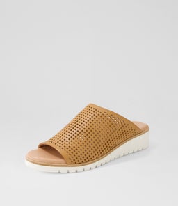 GLORIAH TO DK TAN WHITE SOLE LEATHER