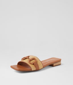 KUZIL TO DK TAN NATURAL SYN RAFFIA LEATHER