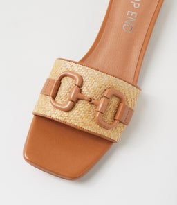 KUZIL TO DK TAN NATURAL SYN RAFFIA LEATHER
