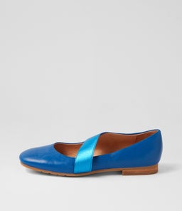 MAIRI TO COBALT COBALT METALLIC LEATHER ELASTIC