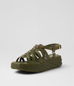ROCKLEE TO OLIVE OLIVE SOLE FABRIC LEATHER